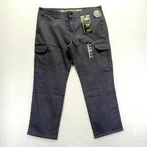 Lee Performance Men Cargo Pants Straight Fit Gray 40x30 Extreme Comfort MVP